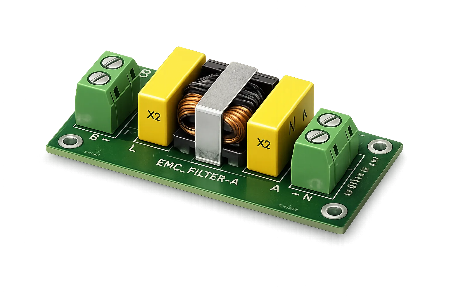 Filtre devresi PCB görseli